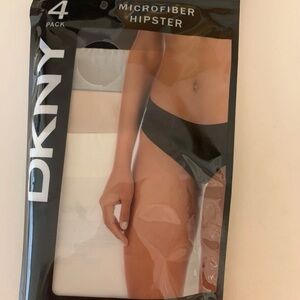 Dkny Woman 4-Pack Microfiber Hipster Briefs in Black, White, and Nude Tones